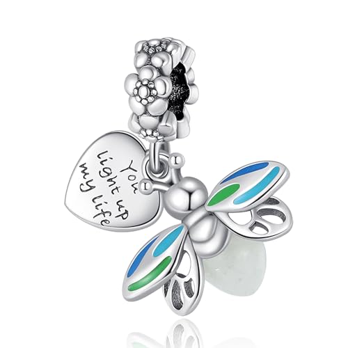 Famuan Jewelry You light up my life Charm 925 Sterling Silber Anhänger Perlen für Frau passen Armbänder Halskette Muttertag Valentinstag Geburtstag Geschenke für Frau Mädchen Familie Freunde von Famuan
