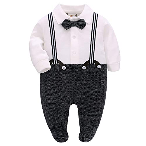 Famuka Baby Junge Anzug Taufe Hochzeit Partei Babykleidung (Weiß, 12-18 Monate) von Famuka