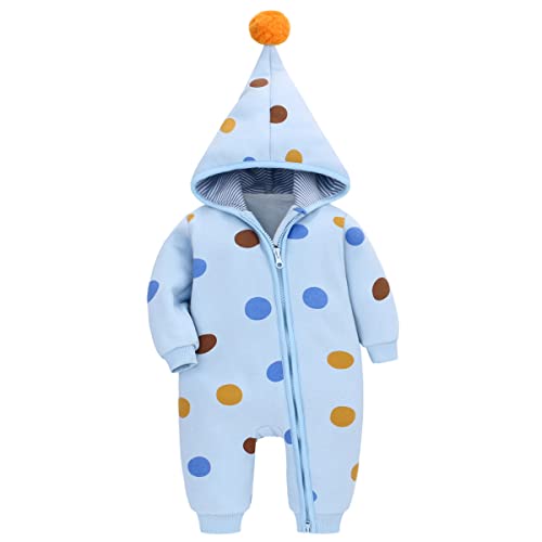 Famuka Baby Strampler Jungen Mädchen Spieler Overall Outfit Schlafanzug Baby Kleidung (3 Monate, 52, Blau) von Famuka