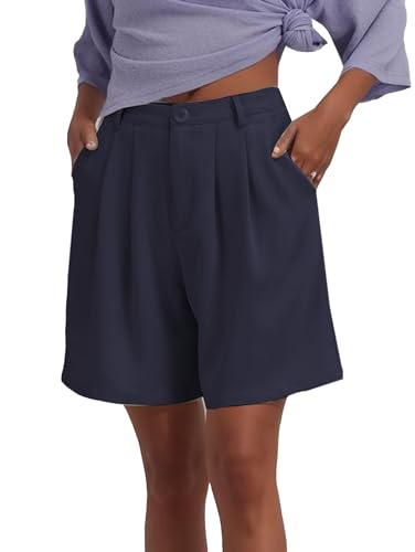 Famulily Damen Sommer Shorts oberhalb des Knies Elegante Baumwoll-Shorts Lounge Strand Shorts Blau S von Famulily