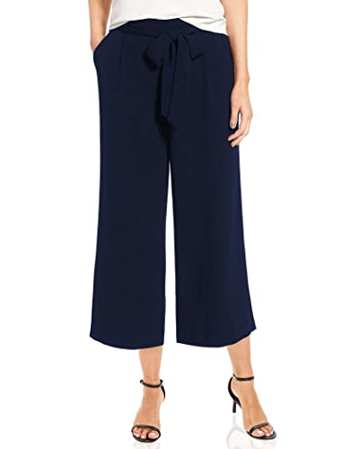 Famulily Damen-Sommerhose, kurze Hose, leger, Büro, Arbeit, Business, leicht, weites Bein mit Taschen, marineblau, XXL von Famulily