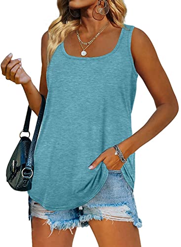 Famulily Damen Tank Tops Einfarbiges Oberteile ärmellose Sexy Casual Camisole Shirt Weste T-Shirt Sommer Tunika Basic-top,hellgrün,L von Famulily