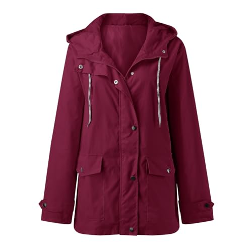 Famzuneu Regenjacke Damen Leicht Fahrrad Regenjacken Jacken Schwarz Leichte Windbreaker Fahrradjacke Dünne Große Größe Übergangsjacke Outdoor Atmungsaktiv Regenparka von Famzuneu