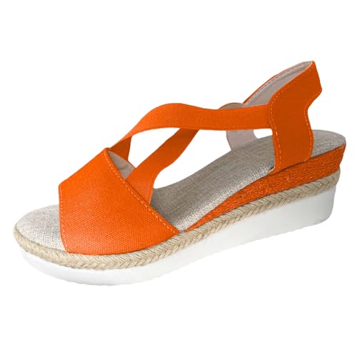 Famzuneu weiße plateau sandalen damen, weisse sommerschuhe Damen Sommer Flache Absätze Bequem Leicht Atmung saktiv Modisch Elegant Freizeit Strand Urlaub Schuhe 39 von Famzuneu