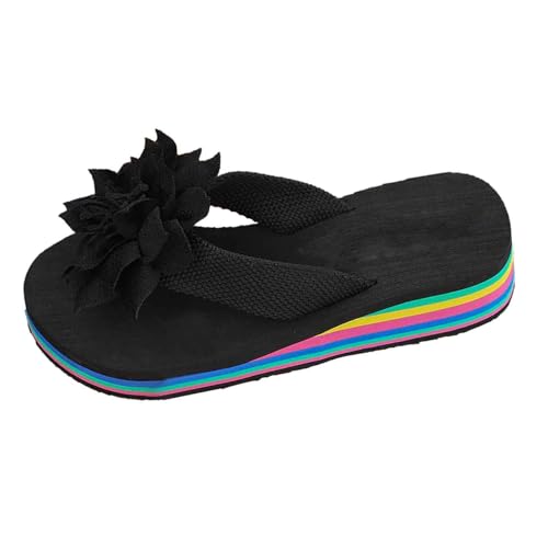 Sandalen Damen Sommer elegant mit Absatz, Strand Schuhe, Damen Flip Flops Sommer Bequeme Sandalen Leichte Strandschuhe Weiche Sohle Atmungsaktive Freizeitschuhe Perfekt Für Urlaub Alltag, 39 von Famzuneu