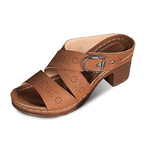 Sommerschuhe Damen bequem Slipper, Pantoletten Sommer elegant, Sandalen mit Keilabsatz Freizeitschuh e für Strand Outdoor Aktivitäten Bequeme offene Zehen Design, 40 Sommerschuhe Damen bequem Slipper, Pantoletten Sommer elegant, Sandalen mit Keilabsatz Freizeitschuh e für Strand Outdoor Aktivitäten Bequeme offene Zehen Design, 40 von Famzuneu