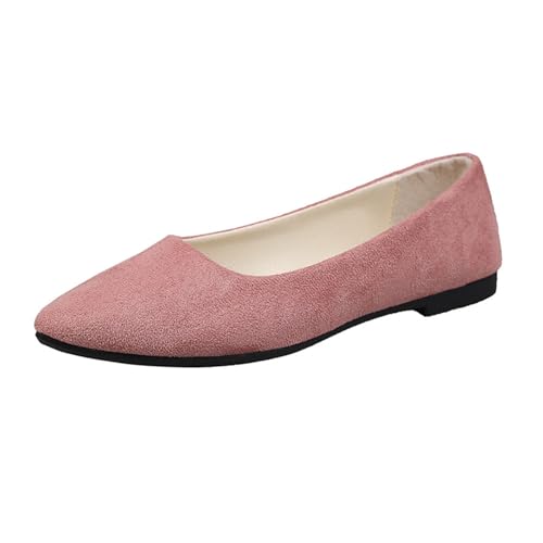 ballerina schuhe damen elegant spitze, Spitze Ballerinas Damen Wildleder Ballettschuhe Dirndl Schuhe Sportliche Sommer Sommerschuhe zum Kleid Weiche Flache Gymnastikschuhe Bequem Damenschuhe, von Famzuneu