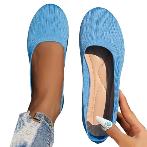 beige ballerinas damen mit absatz, Ballerina Schuhe Damen Elegant Mittelalter Weiche Sommerschuhe Ballerinas Sommer Leichte Tanzschuhe Ballettschuhe Weite H Trachtenschuhe Flache Damenschuhe Mädchen, von Famzuneu