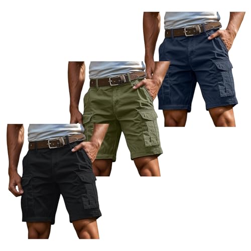 cargohose herren kurz stretch, 3er Pack Cargo Shorts Herren Kurz Hosen Cargohose mit Reißverschluss und Knopf Mehrere Taschen Arbeitshosen Männer Sommer Bermuda Shorts Geschnittene Outdoorhose XXL cargohose herren kurz stretch, 3er Pack Cargo Shorts Herren Kurz Hosen Cargohose mit Reißverschluss und Knopf Mehrere Taschen Arbeitshosen Männer Sommer Bermuda Shorts Geschnittene Outdoorhose XXL von Famzuneu