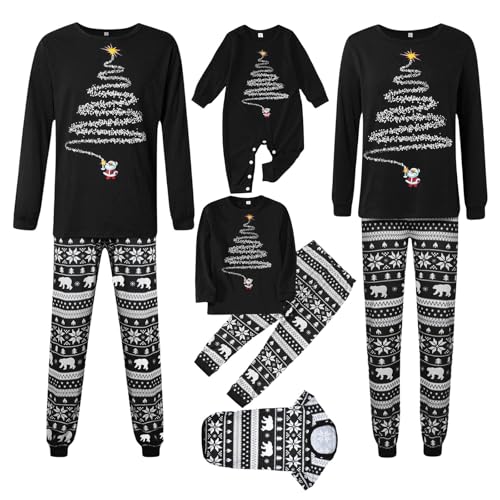 matching pyjamas couple christmas, Weihnachts Pyjama Family Set Schlafanzug Weihnachten Partner Damen Herren Kinder Weihnachtspyjama Jungen Mädchen Rundhals Familien Outfit Set Matching Pyjamas von Famzuneu
