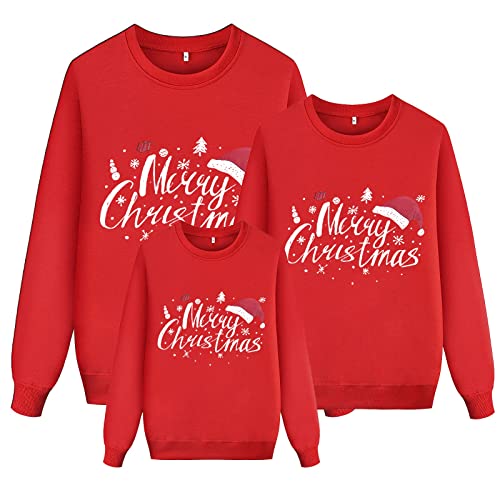 weihnachtsoutfit herren, Weihnachtspullover Familie Set Partnerlook Lustig Familien Outfit Ugly Christmas Weihnachten Pullover Weihnachtsoutfit Rundhals Weihnachtspulli Pärchen Sweater von Famzuneu