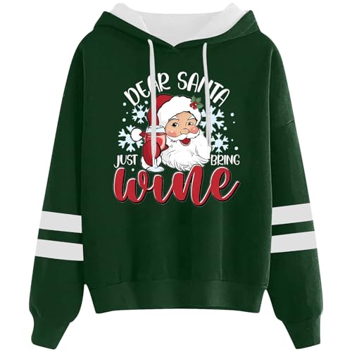 weihnachtspullover damen katze, Pullover Weihnachten Hoodie Damen Weihnachtspullover 3D Druck Lustig Kapuzenpullover Weihnachts Sweatshirt Langarmshirt Pullover Herbst Winter Festlich Oberteile von Famzuneu