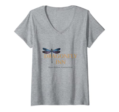 Damen Dragonfly Inn Stars Hollow CT Cute Funny T-Shirt mit V-Ausschnitt Damen Dragonfly Inn Stars Hollow CT Cute Funny T-Shirt mit V-Ausschnitt von Fan Faves