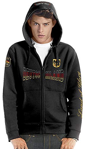 Fan-O-Menal Textilien Kapuzenjacke mit Einstickung und Print – Deutschland - 132034 - XS-5XL Größe L von Fan-O-Menal Textilien