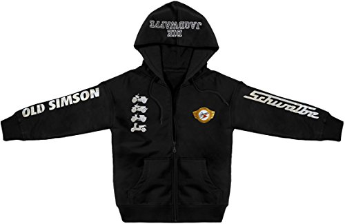 Fan-O-Menal Textilien Kapuzenjacke mit Einstickung und Print – Old Simson Die Jagdwaffe - 132129 - XS-5XL Größe 3XL von Fan-O-Menal Textilien