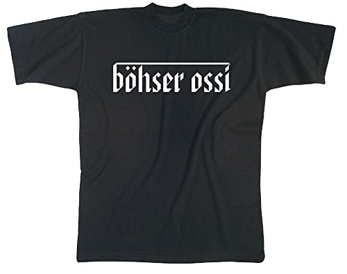 T-Shirt mit Print - Böser Ossi - 09388 schwarz - Gr. S-XXL Size L von Fan-O-Menal Textilien