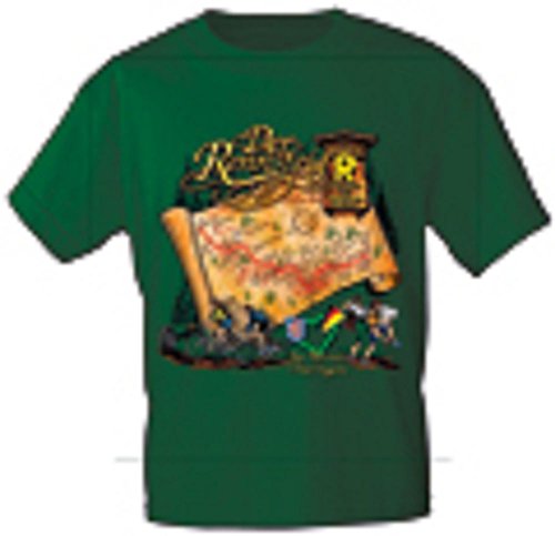 T-Shirt mit Print - Der Rennsteig - 09335 grün - Gr. S-2XL Size XL von Fan-O-Menal Textilien