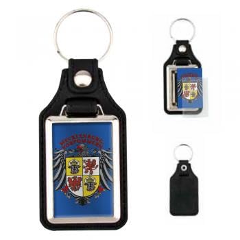 Fan-O-Menal Leder-Schlüsselanhänger mit Motiv - Mecklenburg-Vorpommern Wappen - 06205 - Gr. ca. 9,5cm x 4cm von Fan-O-Menal