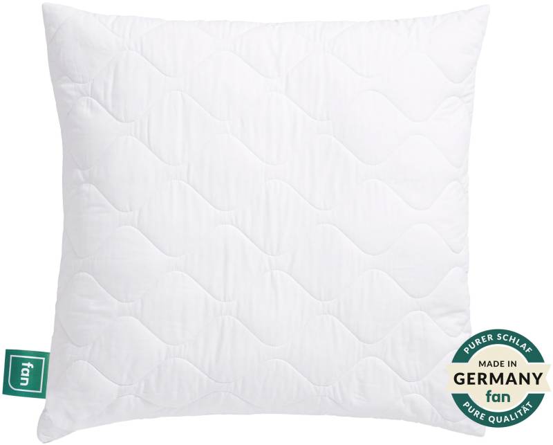 fan Microfaserkissen "Kansas, mit Baumwollbezug und Reißverschluss" Füllung: 100Microfaser 1 Stk. tlg. in 40x80 oder 80x80 cm, Kopfkissen aus Microfaser, Made in Germany von Fan