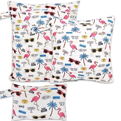XYD3PC, 3 x Baby-Trockenwindeltaschen für nasse und trockene Babys, Flamingo, Nass- und Trockentaschen XYD3PC, 3 x Baby-Trockenwindeltaschen für nasse und trockene Babys, Flamingo, Nass- und Trockentaschen von FanChose