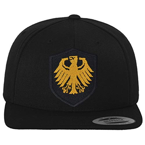 FanShirts4u Classic Snapback DEUTSCHLAND/BUNDESADLER mit Wappen Baseball Cap GERMANY (Wappen/gold - schwarz) von FanShirts4u