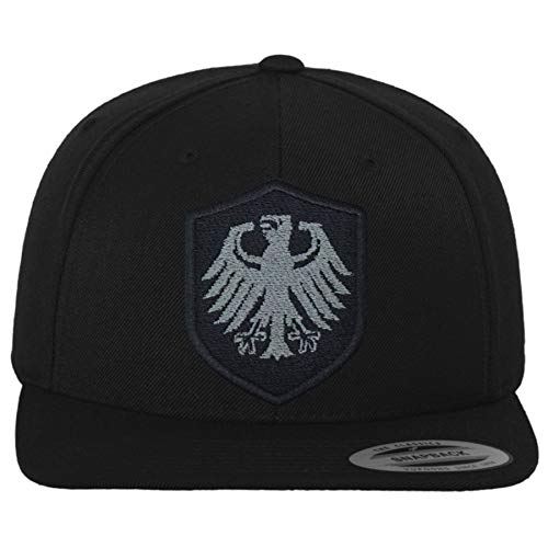 FanShirts4u Classic Snapback DEUTSCHLAND/BUNDESADLER mit Wappen Baseball Cap GERMANY (Wappen/silber - schwarz) von FanShirts4u