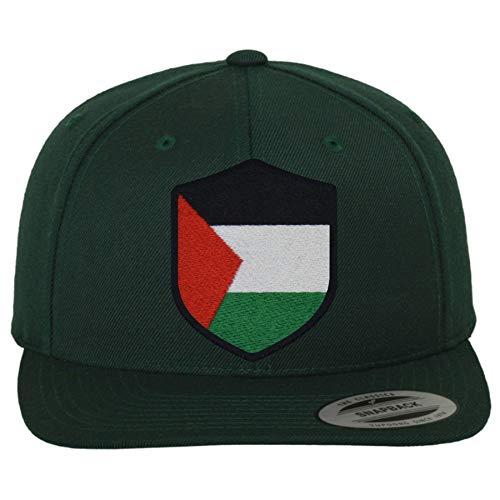 FanShirts4u Classic Snapback PALÄSTINA mit Wappen Baseball Cap (grün/Wappen schwarz) von FanShirts4u