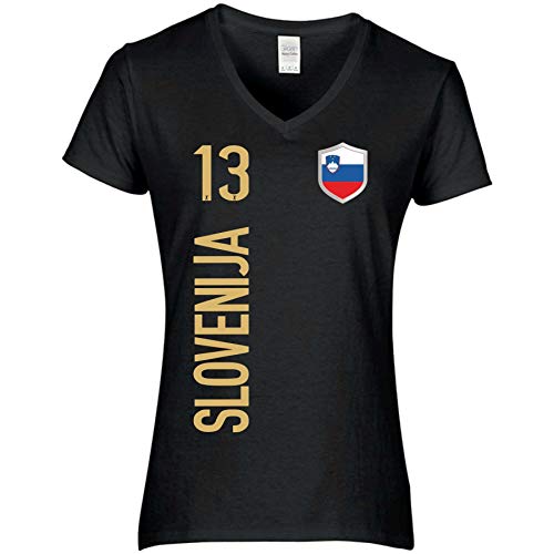 FanShirts4u Damen Fan-Shirt Trikot Jersey Italien/Italia/Italy - T-Shirt inkl. Druck Wunschname u. Wunschnummer WM EM (M, schwarz/Italia) von FanShirts4u