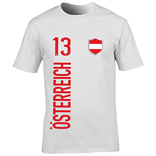 FanShirts4u Herren Fan-Shirt (4XL, ÖSTERREICH/Weiß) von FanShirts4u