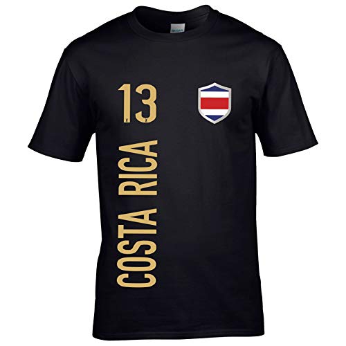 FanShirts4u Herren Fan-Shirt Jersey Trikot - Costa RICA - T-Shirt inkl. Druck Wunschname & Nummer WM (3XL, Costa RICA/schwarz) von FanShirts4u