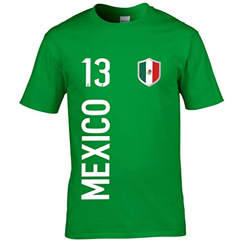 FanShirts4u Herren Fan-Shirt Jersey Trikot - MEXIKO/Mexico - T-Shirt inkl. Druck Wunschname & Nummer WM (L, Mexico/grün) von FanShirts4u