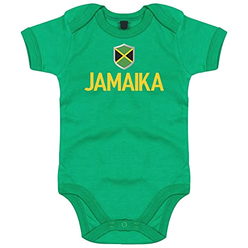 FanShirts4u Länder Baby Body (12-18 Monate, Grün / JAMAIKA) von FanShirts4u