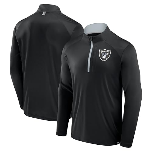 Fanatics Herren NFL Defender Long Sleeve Quarter-Zip Jacke Las Vegas Raiders - XL von Fanatics