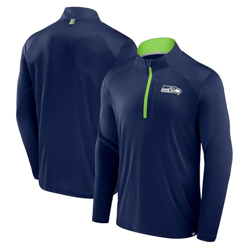 Fanatics Herren NFL Defender Long Sleeve Quarter-Zip Jacke Seattle Seahawks - XXL von Fanatics