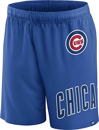 Fanatics - MLB Chicago Cubs Mesh Shorts Farbe Blau, Größe L von Fanatics