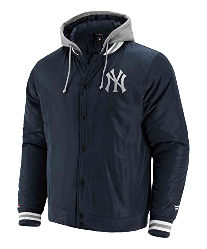 Fanatics - MLB New York Yankees Sateen Kapuzen Jacke Farbe Blau, Größe L von Fanatics