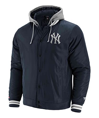 Fanatics - MLB New York Yankees Sateen Kapuzen Jacke Farbe Blau, Größe M von Fanatics