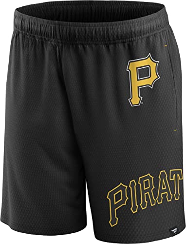 Fanatics - MLB Pittsburgh Pirates Mesh Shorts Farbe Schwarz, Größe 3XL von Fanatics