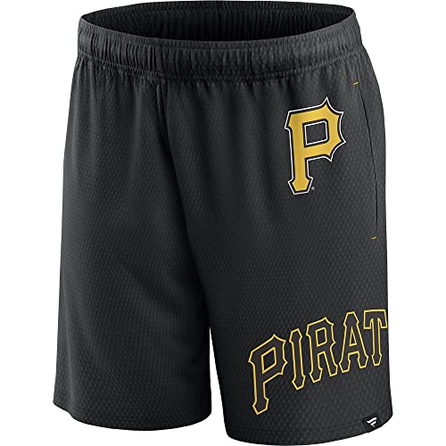 Fanatics - MLB Pittsburgh Pirates Mesh Shorts Farbe Schwarz, Größe XXL von Fanatics