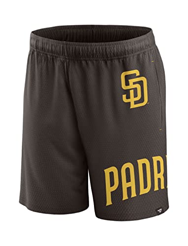 Fanatics - MLB San Diego Padres Mesh Shorts Farbe Braun, Größe L von Fanatics