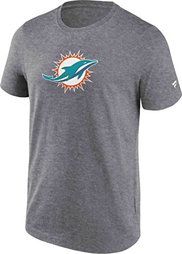 Fanatics NFL Crew Miami Dolphins T-Shirt Herren grau/hellblau, XL von Fanatics