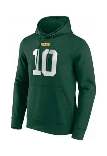 Fanatics - NFL Green Bay Packers Name & Number Jordan Love #10 Graphic Hoodie, Größe:L von Fanatics