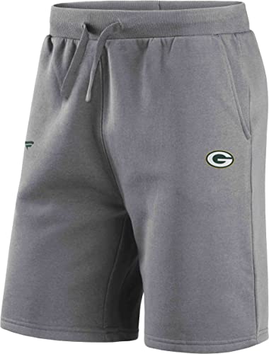 Fanatics - NFL Green Bay Packers Primary Logo Fleece Shorts Farbe Grau, Größe L von Fanatics