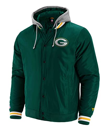Fanatics - NFL Green Bay Packers Sateen Kapuzen Jacke Farbe Grün, Größe M von Fanatics