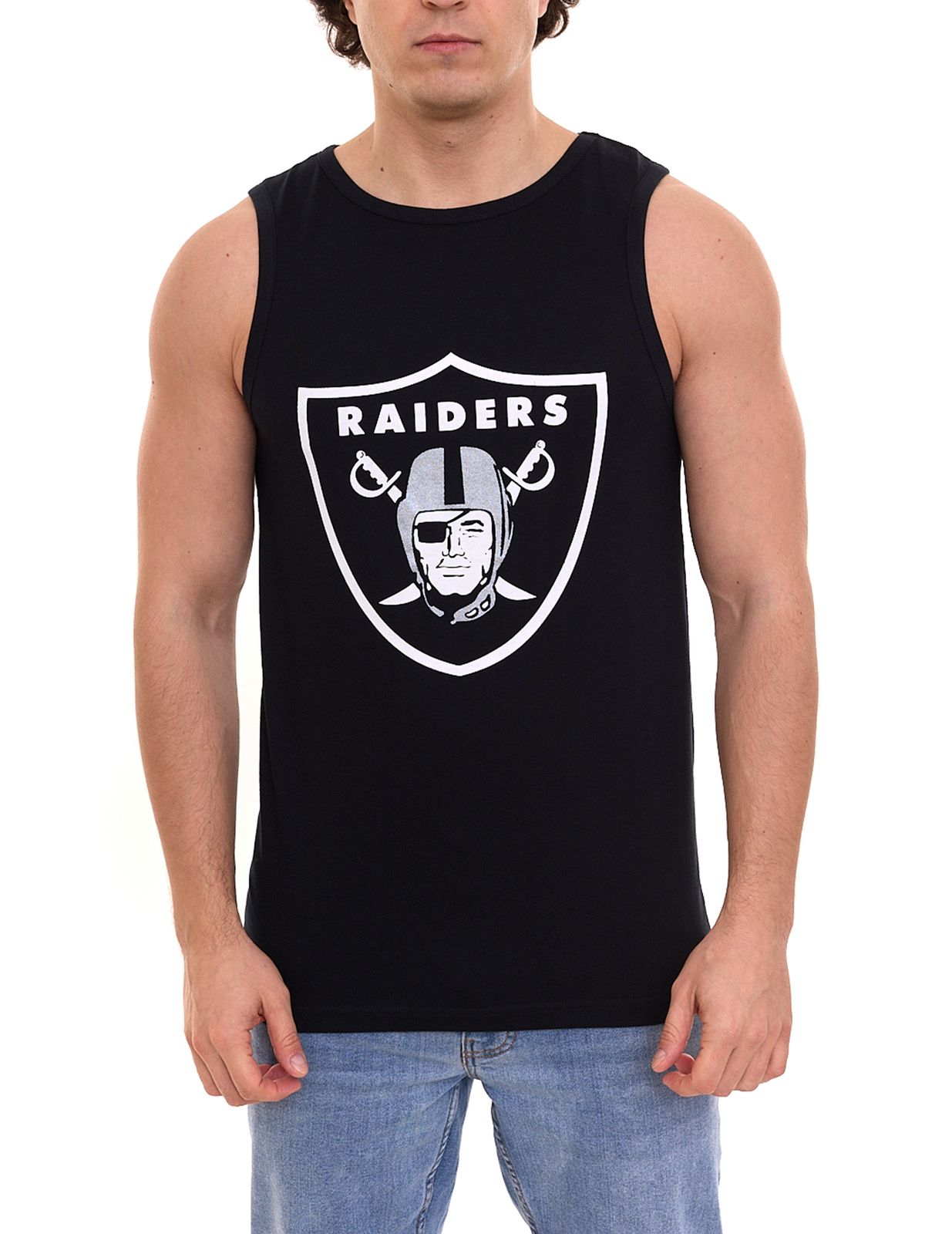 Fanatics NFL Las Vegas Oakland Raiders Herren Tank-Top ärmelloses Sport-Shirt mit Rundhalsausschnitt 1566MBLK1ADORA Schwarz von Fanatics