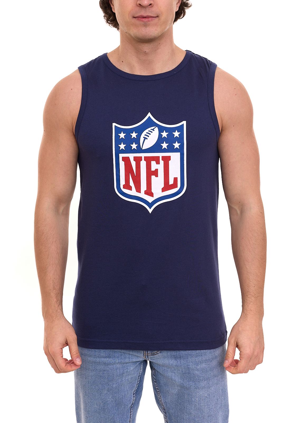 Fanatics NFL Logo Herren Tank-Top ärmelloses Sport-Shirt mit Rundhalsausschnitt 1566MNVY1ADNFL Navy von Fanatics