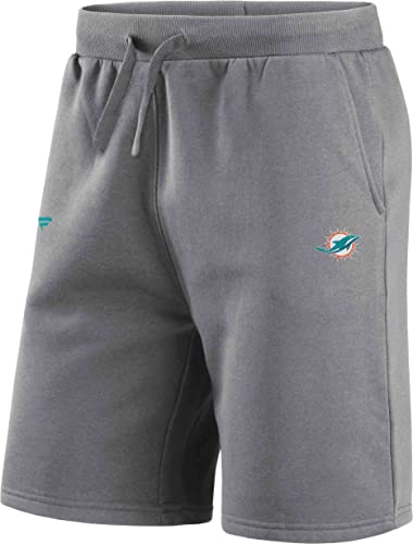 Fanatics - NFL Miami Dolphins Primary Logo Fleece Shorts Farbe Grau, Größe XXL von Fanatics