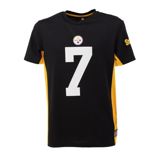 Fanatics NFL Trikot T-Shirt Pittsburgh Steelers Roethlisberger Nr 7 MPS6577DB Gr. M Schwarz Kurzarm Herren von Fanatics