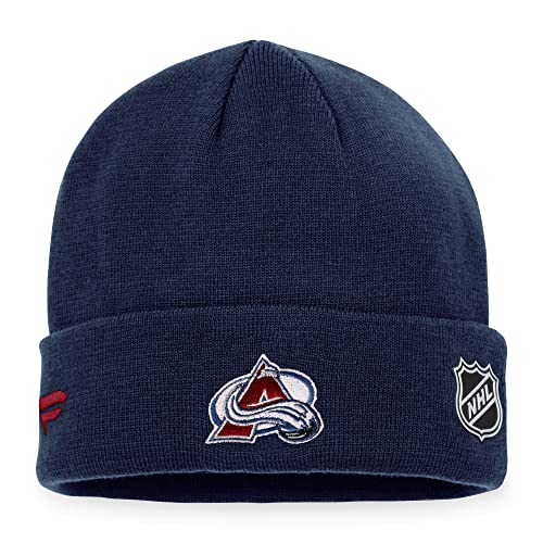 Fanatics NHL Authentic Pro Game Train Cuffed Knit Colorado Avalanche Beanie Mütze Wollmütze von Fanatics