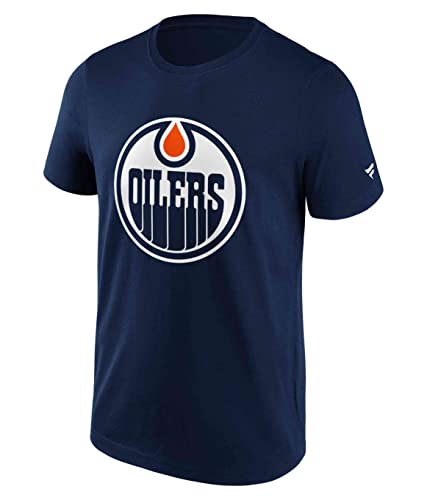 Fanatics - NHL Edmonton Oilers Primary Logo Graphic T-Shirt Farbe Blau, Größe L von Fanatics